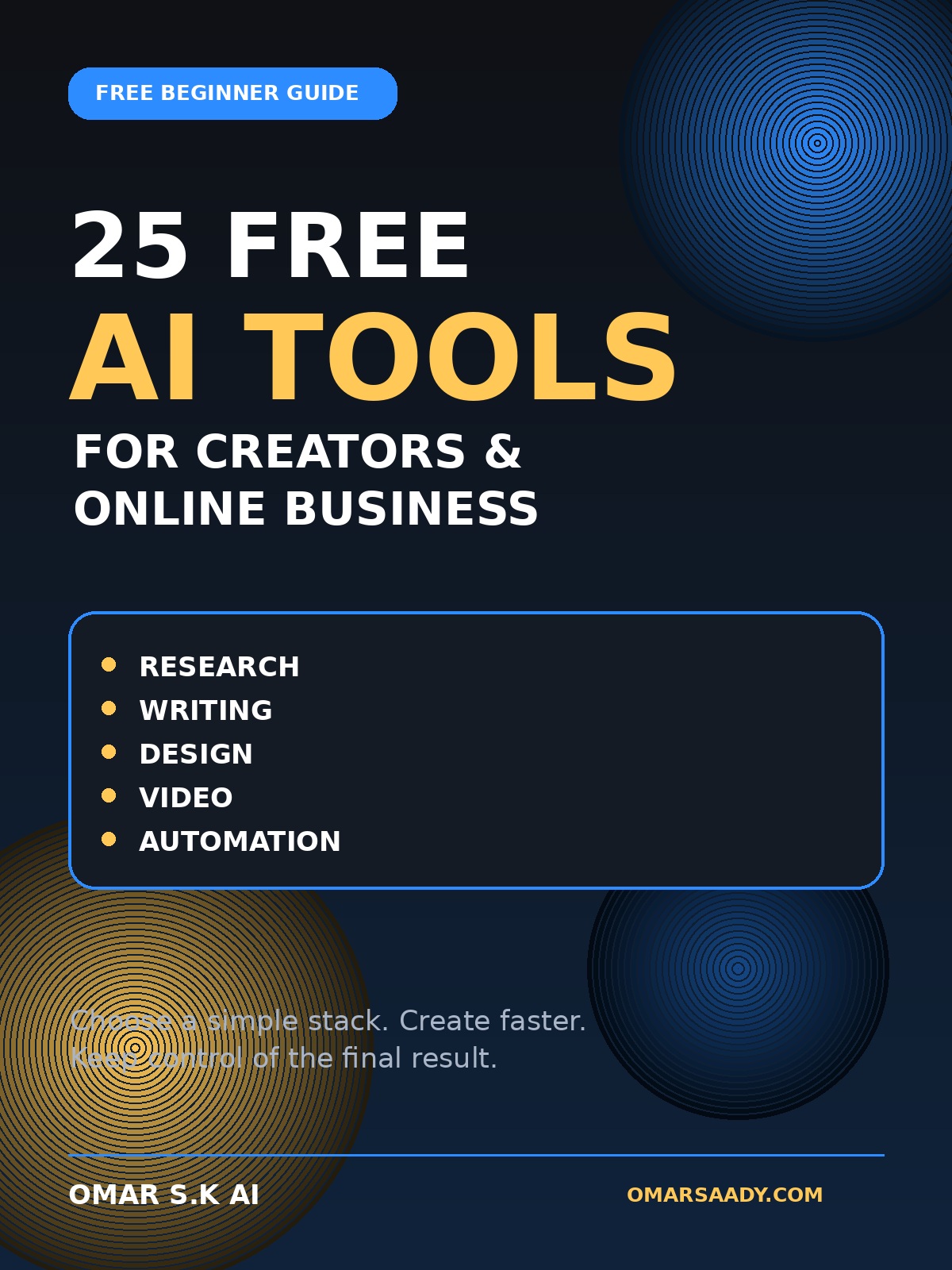 25 Free AI Tools beginner guide cover